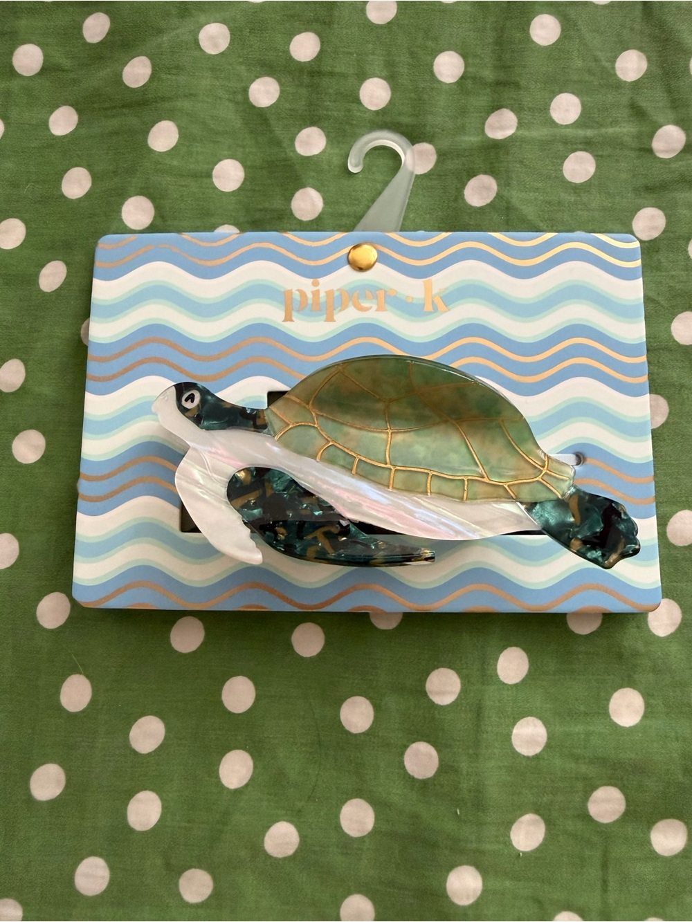 Piper K sea turtle  hair clip New